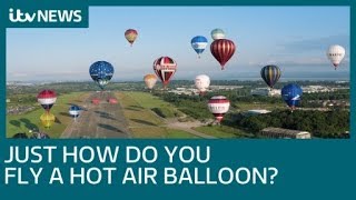 How do you fly and steer a hot air balloon  ITV News [upl. by Nauqes728]