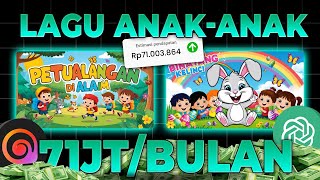 Tinggal COPAS Tanpa Skill Cuan 71JTBln Konten LAGU ANAK Cara Dapat Uang dari Youtube 2024 Terbaru [upl. by Thorlie3]