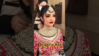 My Stunning Bridal in Red with Lips bridalmakeup wedding bride ukbride shorts makeuptutorial [upl. by Zelde]