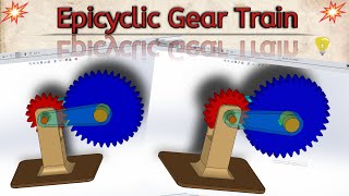 Epicyclic Gear Train Working video3d AnimationSolidworksApplication [upl. by Alemat]