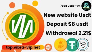 New website usdt topvibravip Deposit 8  proof of withdrawal 221 instantly on my wallet [upl. by Alyal]