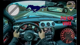 Ford Mustang 23 EcoBoost I 317 HP I ON GERMAN AUTOBAHN NO LIMIT by SpeedUpDE [upl. by Anahcar708]