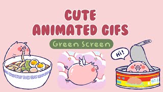 Cute Animated GIFs  Green Screen ✿ [upl. by Medea1]