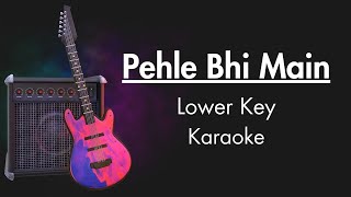 Pehle Bhi Main Lower Key Karaoke  Unplugged Karaoke With Lyrics  Animal  Vishal Mishra [upl. by Sussman]