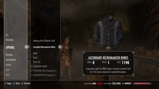 SKYRIM  Obtain Ascendant  Elite Necromancer Robes [upl. by Darryl417]