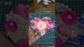 Seashell Tealight Candle Holders  tealightcandleholder diwalidecorationideas [upl. by Enyaj]