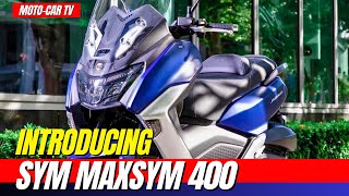 SYM Maxsym 400 A Comprehensive Look at the Ultimate Maxi Scooter  MOTOCAR TV [upl. by Ekeiram195]