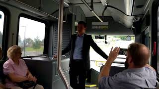 Proterra EV Bus ride NDEW Steilacoom 2017 [upl. by Alsi]