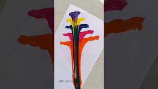 DIY Thread Art 💜 String pull Art 😍 bmartcreations shorts youtubeshorts painting creativeart [upl. by Nonnair163]