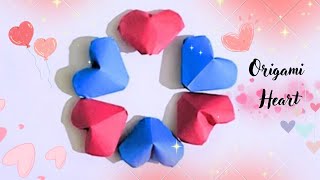 DIY 3d heart tutorialeasy paper craft [upl. by Anivlek]