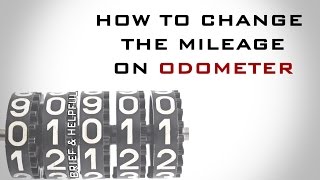 how to change the mileage on odometer [upl. by Galliett464]