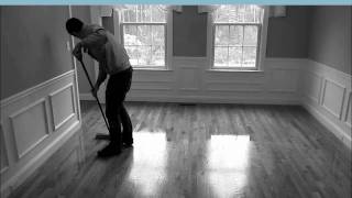 Sreening and recoating hardwood floors [upl. by Ahsinal]