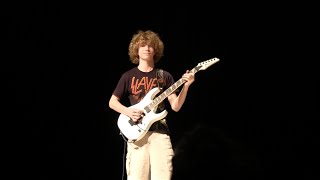 15 Year Old Plays Thunderstruck Cover at Talent Show [upl. by Haleemaj]