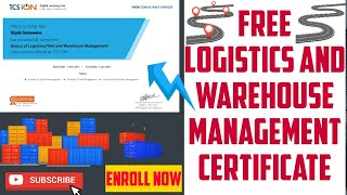 Free logistics and warehouse management certification courses [upl. by Oiralih817]