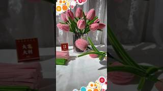 Cómo hacer flores con limpiapipas Cómo hacer tulipanes para arreglos florales con limpiapipas [upl. by Eissirc702]