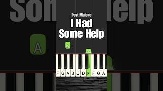 I Had Some Help EASY Piano Tutorial piano shorts [upl. by Knarf]