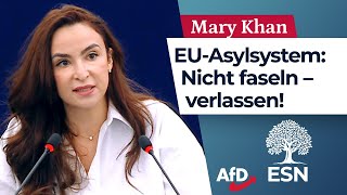 EUAsylsystem Nicht faseln – verlassen – Mary Khan AfD [upl. by Aserej]