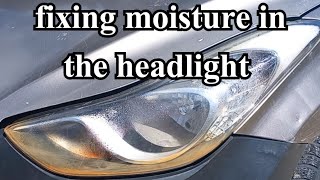 simple trick to fix a headlight with moisture and condensation inside [upl. by Bowrah]