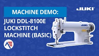 JUKI DDL8100E 1NEEDLE LOCKSTITCH MACHINE  AE Sewing Machines [upl. by Naihtniroc637]