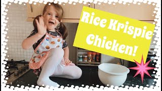 Sofia makes Rice Krispie chicken nuggets takes 35 mins  RECIPES FOR KIDS [upl. by Okiman]