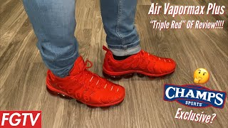 Nike Air Vapormax Plus “Triple Red” OnFoot Review [upl. by Aleuname]