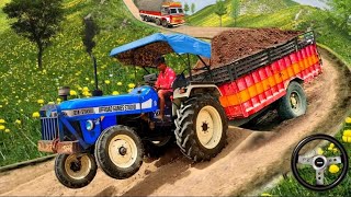 V2 Of Heavy Cargo Tractor Trolley Game Realistic Farming  Offline  Offroad [upl. by Enailil]