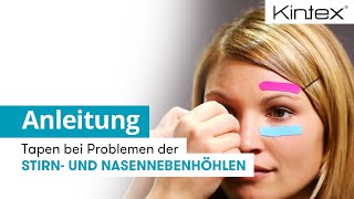 Tapen bei Problemen der Stirn und Nasennebenhöhlen  Kintex® Anleitung zum Kinesiologie Tapen [upl. by Aronle]