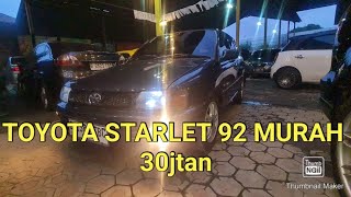 TOYOTA STARLET MURAH SIGESIT IRIT 1992 CUMA 30JTAN [upl. by Ressler]