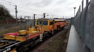 Colas Rail DR 73919 tamper machine passes thorpe junction on 4121 [upl. by Aisatana]