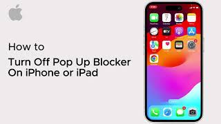 How To Turn Off Pop Up Blocker On iPhone or iPad  iOS  2025 [upl. by Fisken]