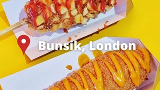 📍 BUNSIK London  Trying the VIRAL South Korean Corn dogs 🇰🇷 shorts [upl. by Aciamaj]