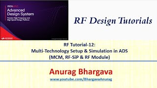 RF Design12 MultiTechnology Setup and Simulation in ADS [upl. by Darrin]