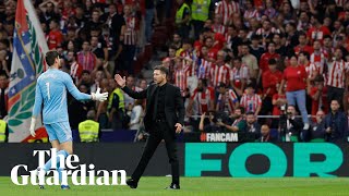 Diego Simeone criticises Atlético Madrid ultras and Courtois for Madrid derby disturbance [upl. by Suivatnom107]