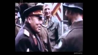 Встреча союзников на Эльбе 1945 Цветная кинохроника [upl. by Alyose133]