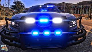 Playing GTA 5 As A POLICE OFFICER Highway Patrol GSP GTA 5 Mod 4K [upl. by Deckert]