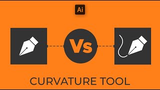 Pen Tool Vs Curvature Tool  Short Illustrator Tutorial [upl. by Drusy]