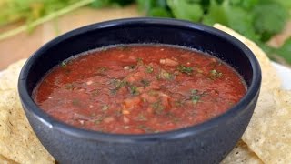 RESTAURANT STYLE MEXICAN SALSA  How To Make Basic Salsa  SyS [upl. by Blasius]