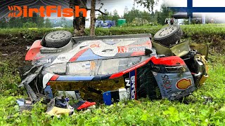 Tänak Crashes Out  WRC Rally Finland 2024 [upl. by Helprin]