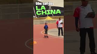 LA CHINA 50M Carriles 2024 patinadora patinajedecarreras ytshort patines [upl. by Anifad]