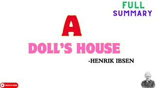 A Doll’s House  Full Summary  Learn Lit Note [upl. by Patrich]