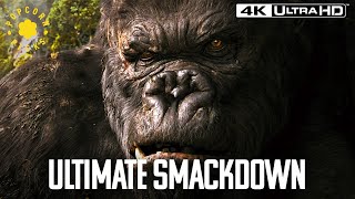 King Kong vs V Rex Fight for 1 HOUR Straight  4k HDR [upl. by Aicilav488]