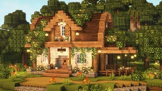 Minecraft 💖 Aesthetic Cottagecore House Tutorial  Cottage  Mizunos 16 Craft Resource Pack [upl. by Weiser]