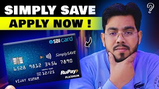 SBI SImplySave Rupay Credit Card  2025  Apply Just 3 Steps  Complete Guide [upl. by Ramunni371]