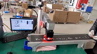 CCD Visual Positioning fiber laser marking machine EZCAD2 [upl. by Attekram]