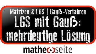 LGS lösen unendlich viele Lösungen mit GaußVerfahren  M0202 [upl. by Aled]