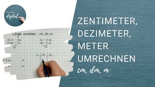 Längen umrechnen Zentimter Dezimeter Meter  so rechnest du einfach um [upl. by Ymmor]