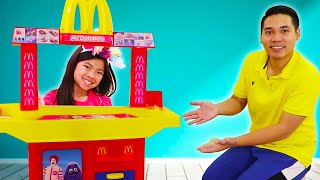 Emma Pretend Play McDonald’s Happy Meal Chocolate French Fries [upl. by Hedve]