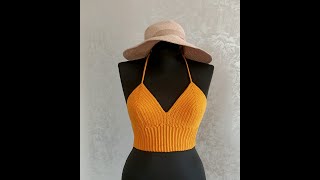 Şık ve sade bir büstiyer yapımı büstiyer bustier summerknitting yazlıkörgüler bralet [upl. by Goldner]