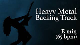 Classic SlowTempo 80 Heavy Metal backing track in E minor [upl. by Gaven]