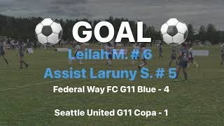 Crossfire Challenge GU11 Super Group Federal Way FC G11 Blue vs Seattle United FC G11 Copa 71721 [upl. by Aiciram47]